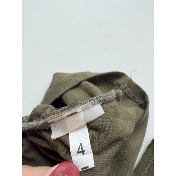 MAJESTIC FILATURES Deluxe Tee Green Cotton Jersey Ruched Tank Dress, Size 4/L - Picture 11 of 13